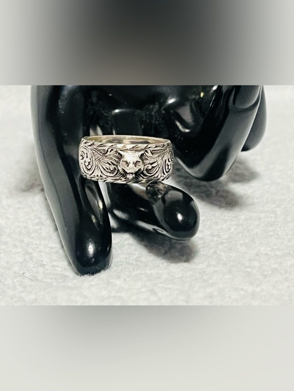 Gucci Feline Silver 925 Ring - Picture 10 of 11